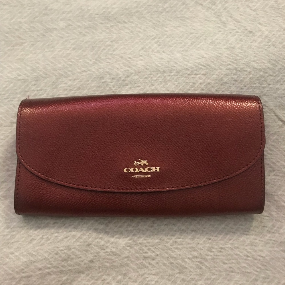 NWT Metallic Cherry Wallet